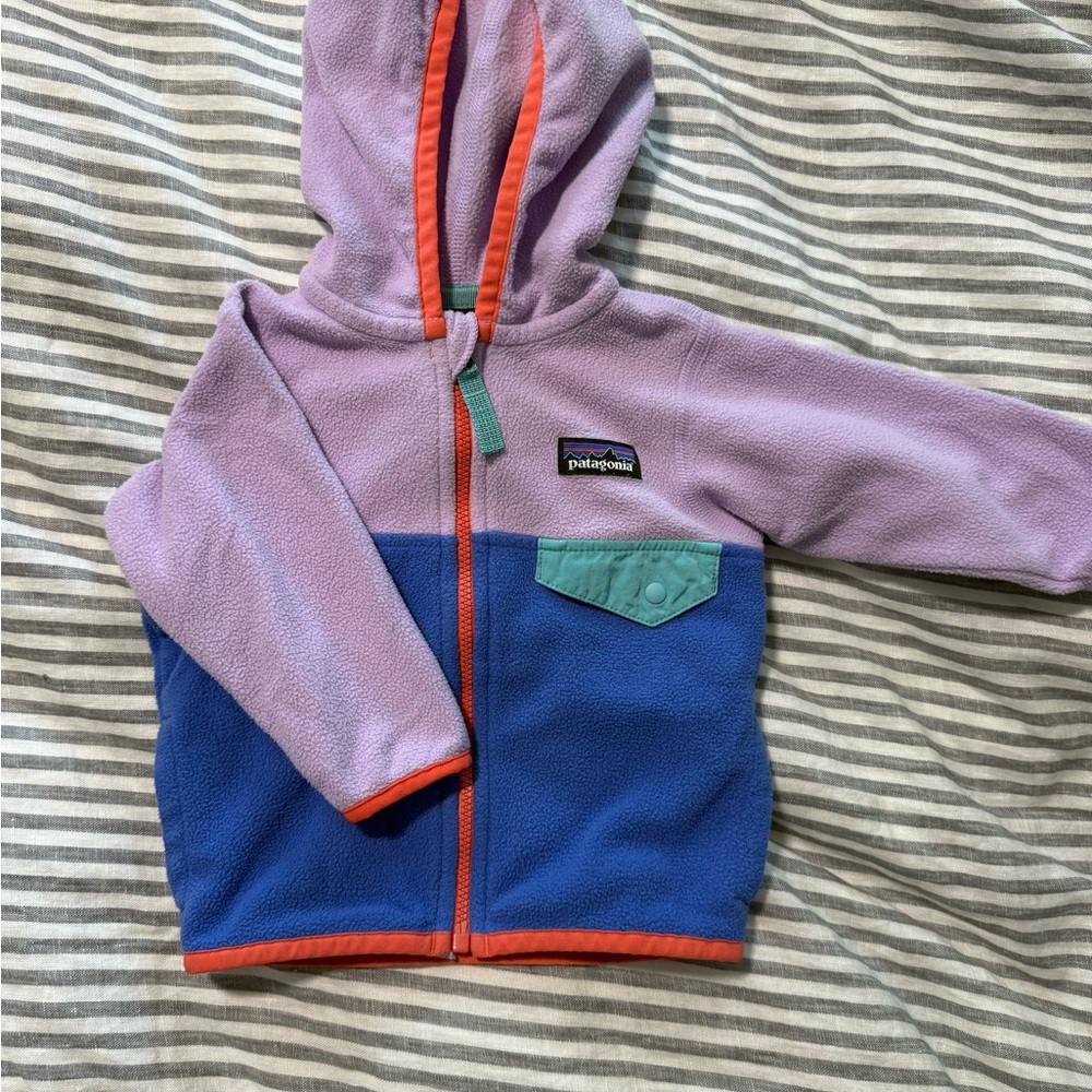 Patagonia Kids' Purple and Blue Fleece Hoodie